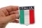 Patch, Embroidered Patch (Iron-On or Sew-On), Italia Shield Flag (Italian), 2.5" x 3.25"